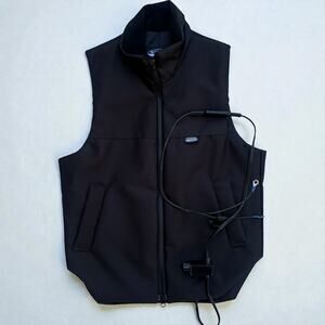 Widder Lecteic-Heat Motorcycle Vest Heated with Cords Black Zip up 40” Chest NEW